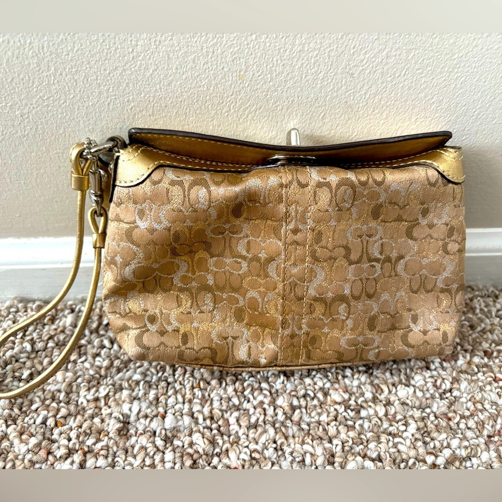Coach Gold Wristlet